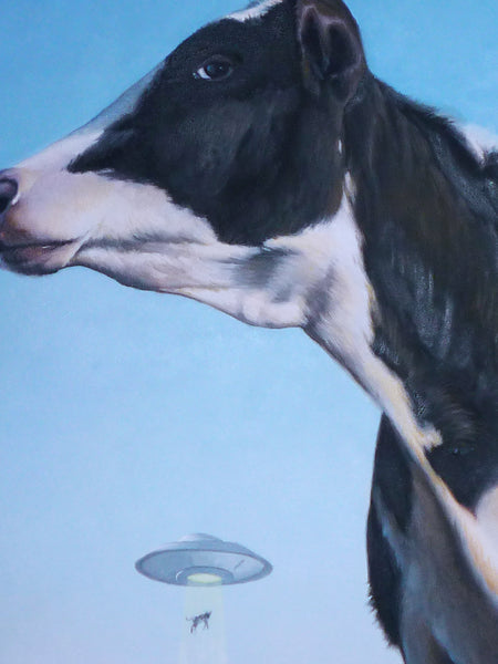 Close Encounters Of The Moo Kind / Original Painting